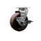 Service Caster 5'' High Temp Glass Filled Nylon Swivel Caster with Roller Bearing and Brake SCC-20S520-GFNRHT-TLB - alternate 1